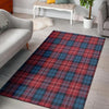 Red And Blue Plaid Tartan Floor Mat-grizzshop