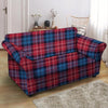 Red And Blue Plaid Tartan Loveseat Cover-grizzshop