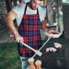 Red And Blue Plaid Tartan Men's Apron-grizzshop