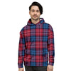 Load image into Gallery viewer, Red And Blue Plaid Tartan Men&#39;s Hoodie-grizzshop