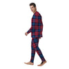 Red And Blue Plaid Tartan Men's Pajamas-grizzshop