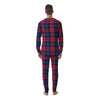 Red And Blue Plaid Tartan Men's Pajamas-grizzshop