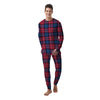 Red And Blue Plaid Tartan Men's Pajamas-grizzshop