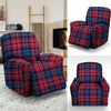 Red And Blue Plaid Tartan Recliner Cover-grizzshop