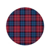 Red And Blue Plaid Tartan Round Rug-grizzshop