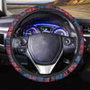 Red And Blue Plaid Tartan Steering Wheel Cover-grizzshop