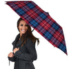 Red And Blue Plaid Tartan Umbrella-grizzshop