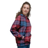 Red And Blue Plaid Tartan Women's Hoodie-grizzshop