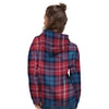 Red And Blue Plaid Tartan Women's Hoodie-grizzshop