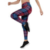 Red And Blue Plaid Tartan Women's Leggings-grizzshop