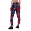 Red And Blue Plaid Tartan Women's Leggings-grizzshop