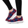 Red And Blue Plaid Tartan Women's Sneakers-grizzshop