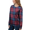 Red And Blue Plaid Tartan Women's Sweatshirt-grizzshop