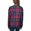 Red And Blue Plaid Tartan Women's Sweatshirt-grizzshop