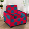 Red And Blue Polka Dot Armchair Cover-grizzshop