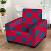 Red And Blue Polka Dot Armchair Cover-grizzshop