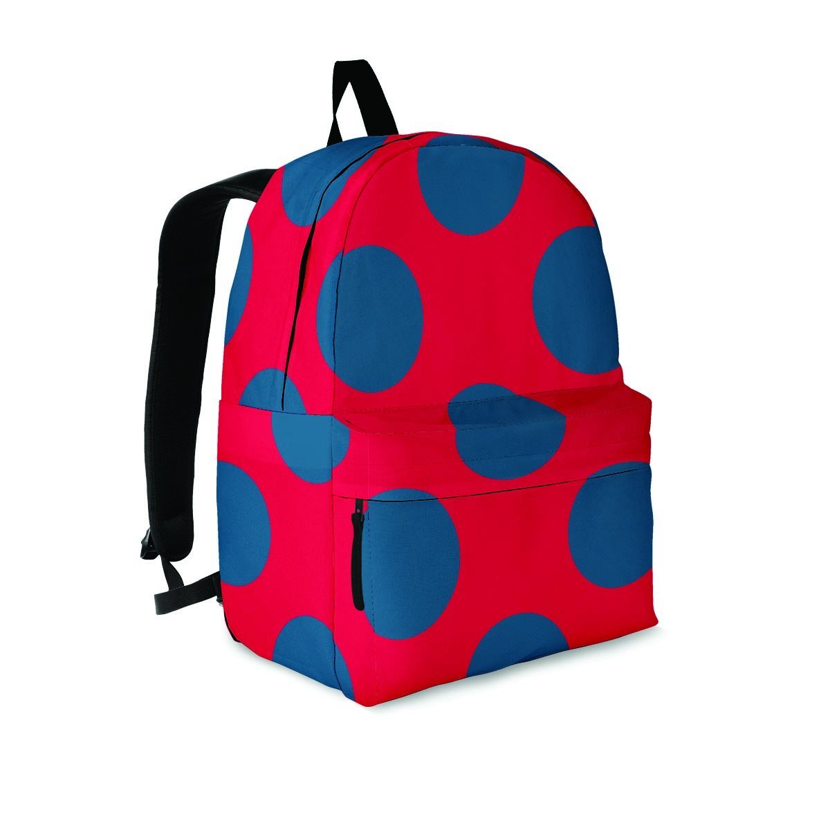 Red And Blue Polka Dot Backpack-grizzshop