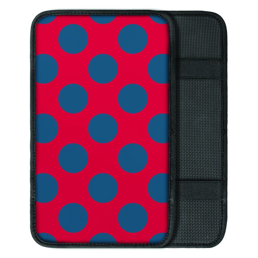 Red And Blue Polka Dot Car Console Cover-grizzshop