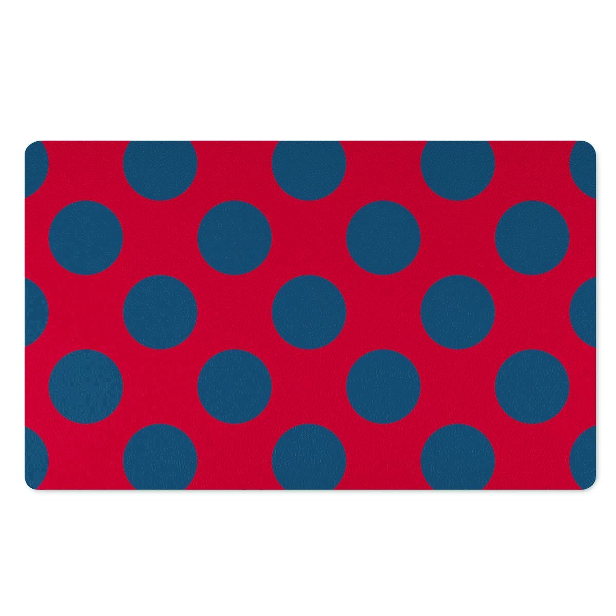 Red And Blue Polka Dot Door Mat-grizzshop