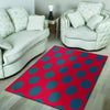 Red And Blue Polka Dot Floor Mat-grizzshop