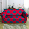 Red And Blue Polka Dot Loveseat Cover-grizzshop