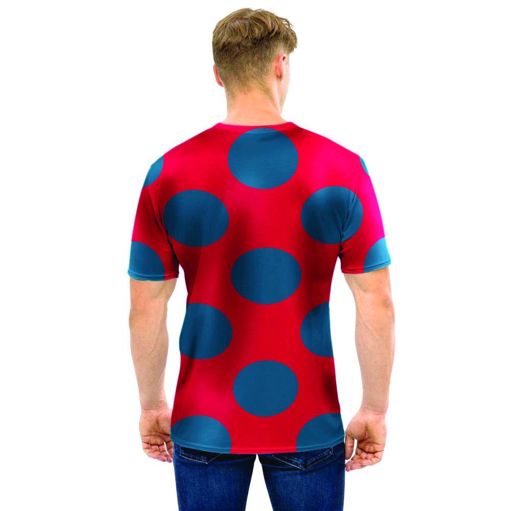 Red And Blue Polka Dot Men T Shirt-grizzshop