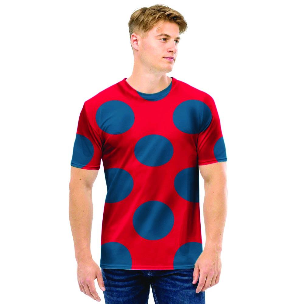 Red And Blue Polka Dot Men T Shirt-grizzshop