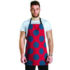 Red And Blue Polka Dot Men's Apron-grizzshop