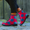 Red And Blue Polka Dot Men's Boots-grizzshop