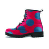 Red And Blue Polka Dot Men's Boots-grizzshop