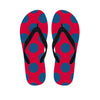 Red And Blue Polka Dot Men's Flip Flops-grizzshop