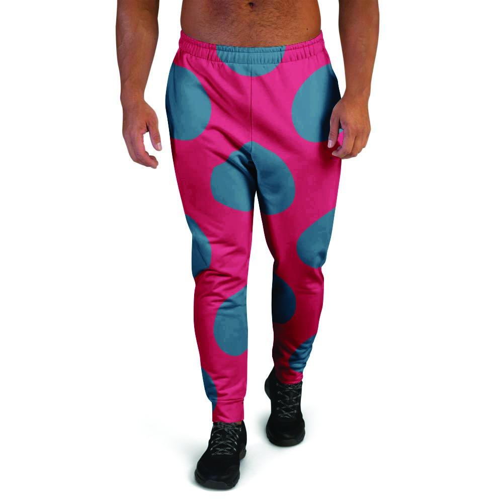 Red And Blue Polka Dot Men's Joggers-grizzshop