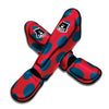 Red And Blue Polka Dot Muay Thai Shin Guard-grizzshop