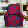 Red And Blue Polka Dot Recliner Cover-grizzshop