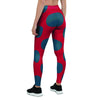 Red And Blue Polka Dot Women's Leggings-grizzshop