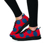 Red And Blue Polka Dot Women's Sneakers-grizzshop