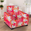 Red And Orange Hibiscus Hawaiian Print Armchair Cover-grizzshop