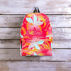 Red And Orange Hibiscus Hawaiian Print Backpack-grizzshop