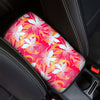 Red And Orange Hibiscus Hawaiian Print Car Console Cover-grizzshop