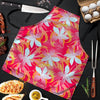 Red And Orange Hibiscus Hawaiian Print Men's Apron-grizzshop