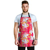 Red And Orange Hibiscus Hawaiian Print Men's Apron-grizzshop