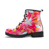 Red And Orange Hibiscus Hawaiian Print Men's Boots-grizzshop