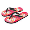 Red And Orange Hibiscus Hawaiian Print Men's Flip Flops-grizzshop