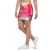 Red And Orange Hibiscus Hawaiian Print Mini Skirt-grizzshop