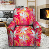 Red And Orange Hibiscus Hawaiian Print Recliner Cover-grizzshop