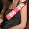 Red And Orange Hibiscus Hawaiian Print Seat Belt Cover-grizzshop