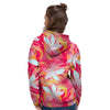 Red And Orange Hibiscus Hawaiian Print Women's Hoodie-grizzshop