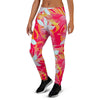 Red And Orange Hibiscus Hawaiian Print Women's Joggers-grizzshop