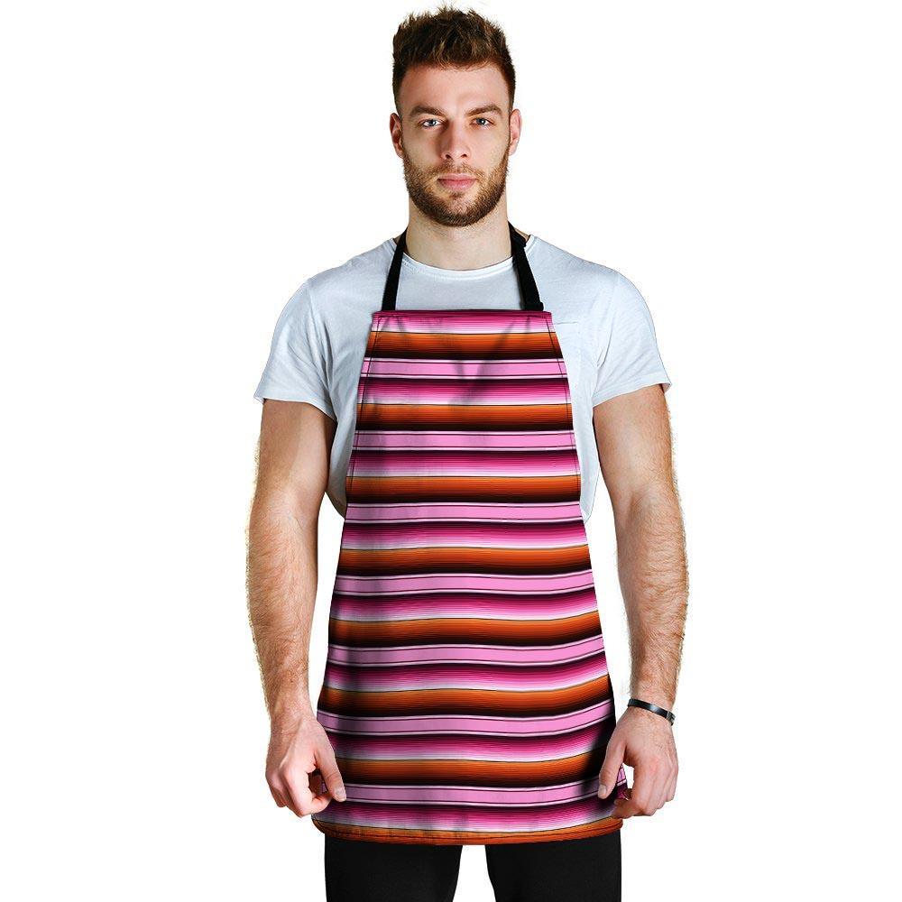 Red And Pink Mexican Baja Men's Apron-grizzshop