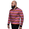 Red And Pink Mexican Baja Men's Bomber Jacket-grizzshop